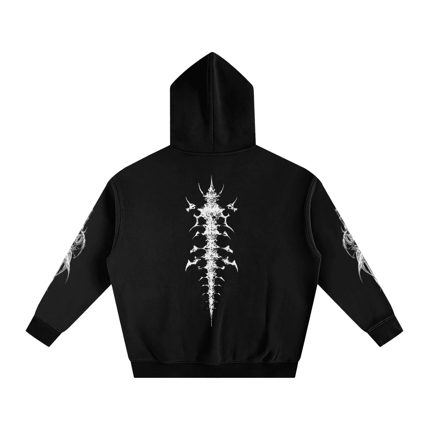 Gothic Revival Oversize Fleeced Hoodie - The Shadow Archive