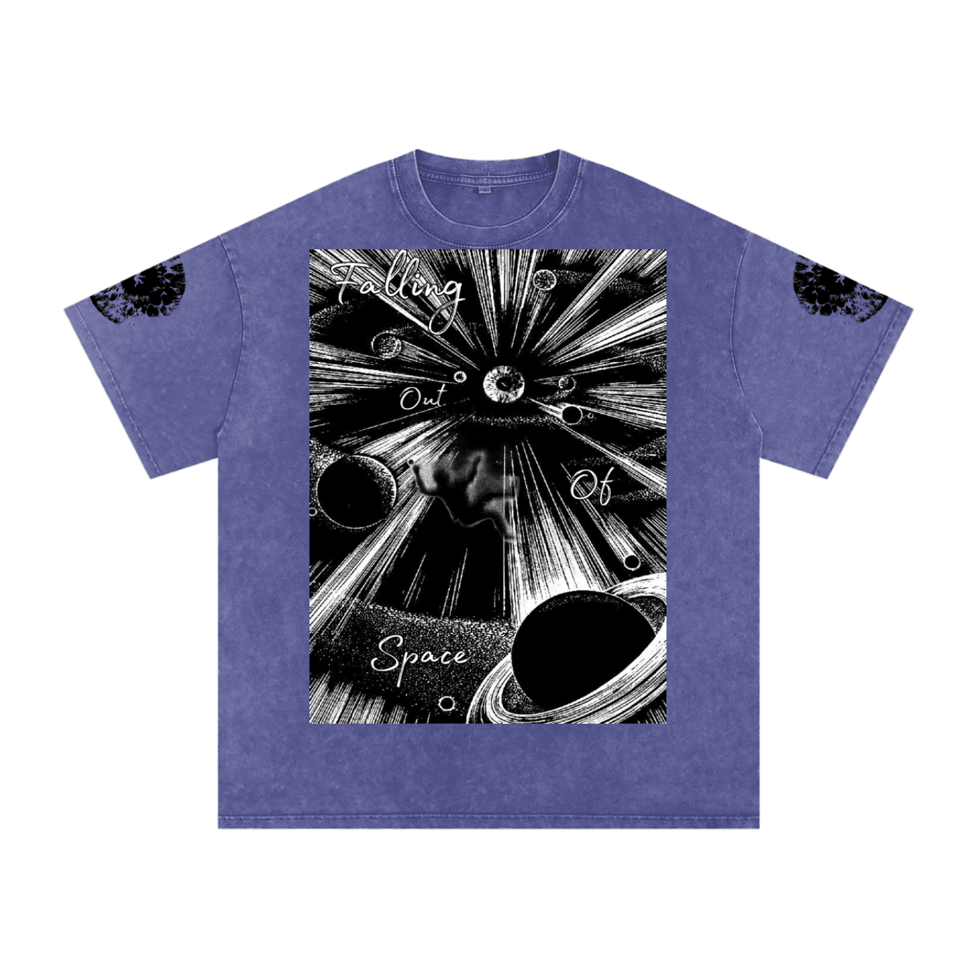 Falling Out Of Space Washed Oversized Cotton T-Shirt - The Shadow Archive