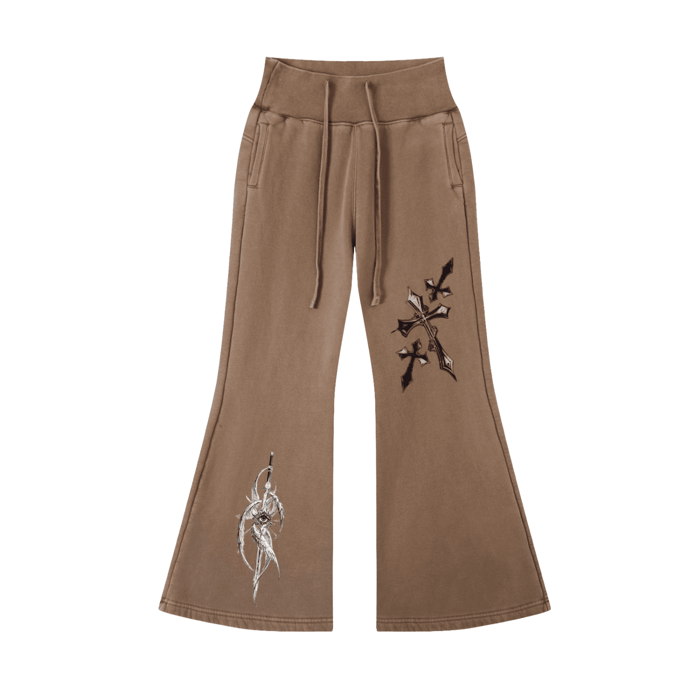 Half - Fledged Vampress Flared Fleece Pants - The Shadow Archive