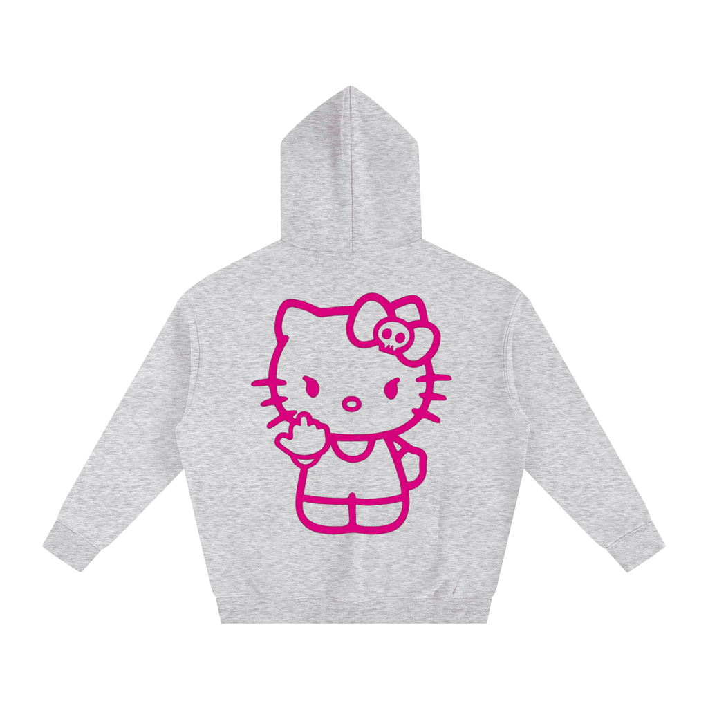 Bipolar Kisses Kitty Fleeced Hoodie - The Shadow Archive