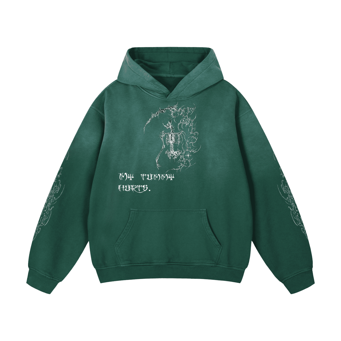 My Tummy Hurts Sunfade Oversized Hoodie - The Shadow Archive