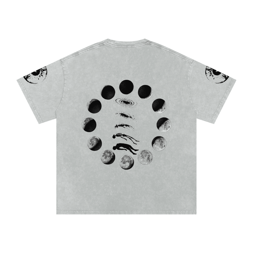 Falling Out Of Space Washed Oversized Cotton T-Shirt - The Shadow Archive
