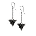 Black Rose Dropper Earrings - The Shadow Archive