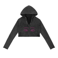 F*ck Me Eyes Washed Raw Edge Hoodie - The Shadow Archive