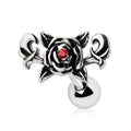 14 Gauge Stainless Steel Gothic Rose Cartilage Earring - The Shadow Archive