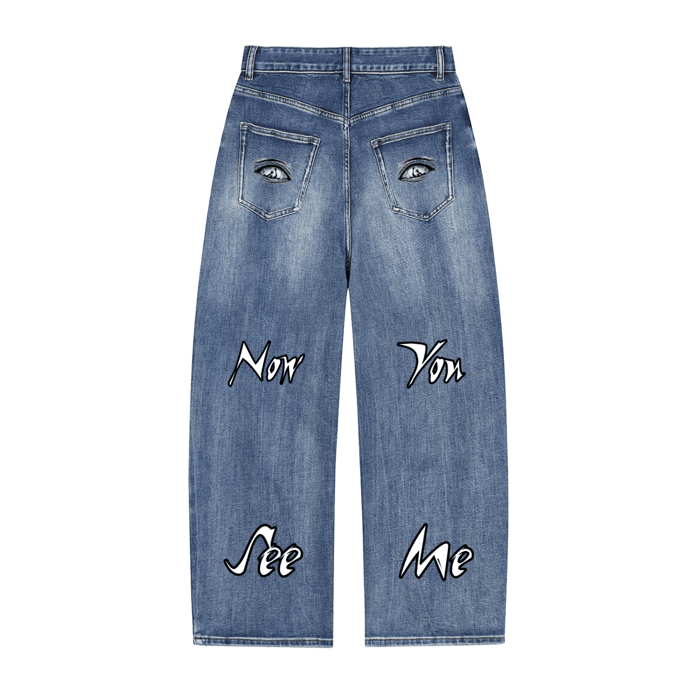 Now You See Me Sun Fade Denim Jeans - The Shadow Archive