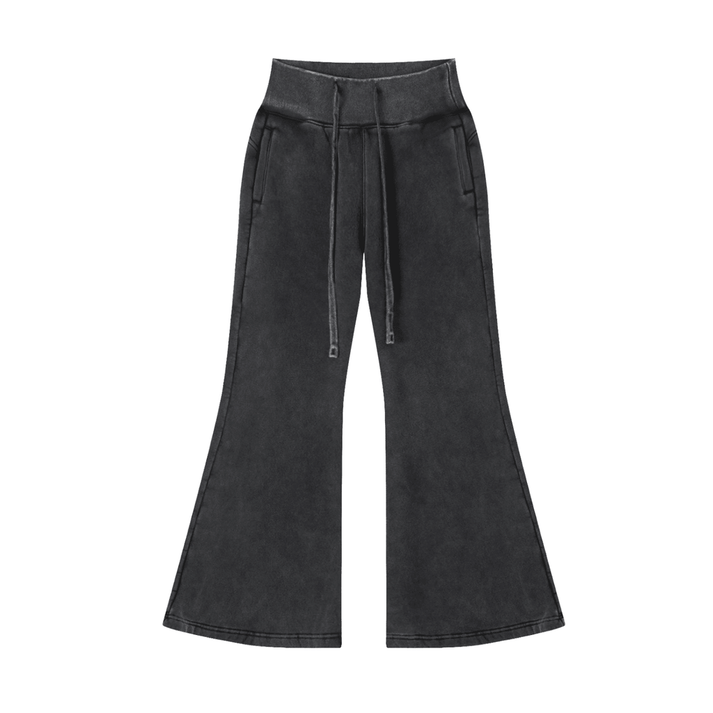 Vintage Washed Flared Fleece Pants - The Shadow Archive