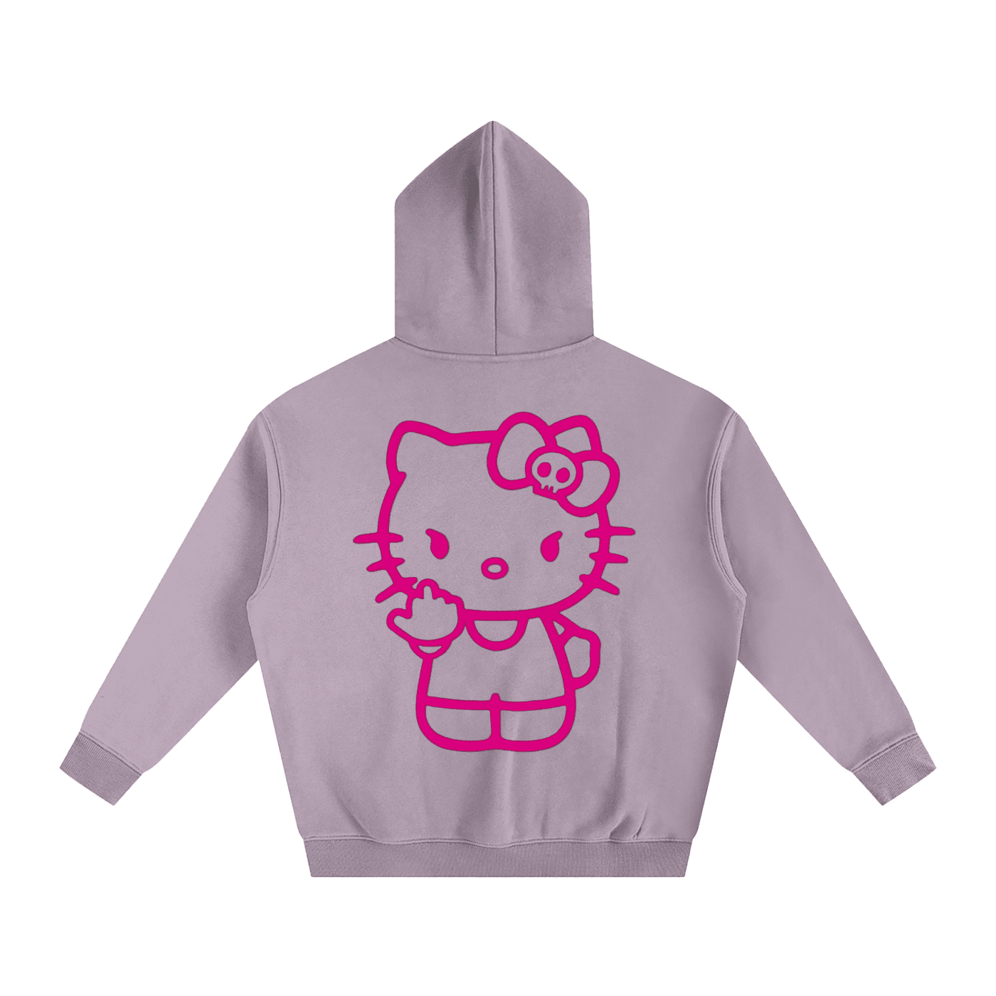 Bipolar Kisses Kitty Fleeced Hoodie - The Shadow Archive