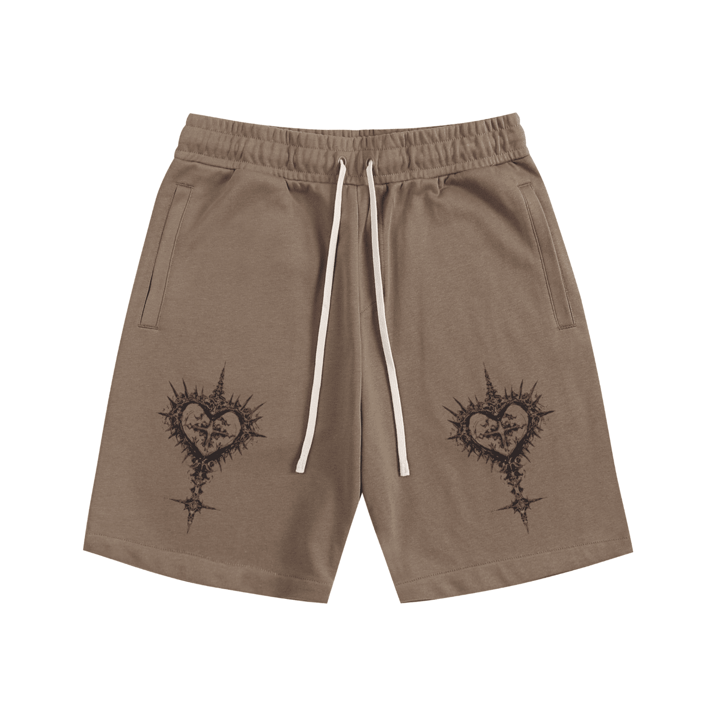 Queen of Hearts Cotton Shorts - The Shadow Archive