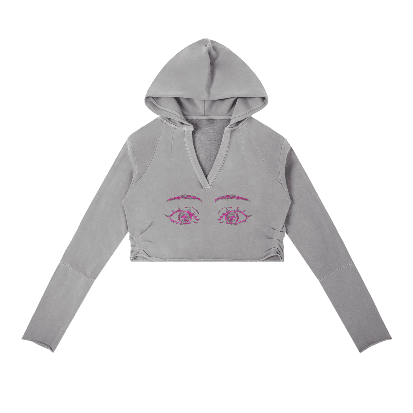 F*ck Me Eyes Washed Raw Edge Hoodie - The Shadow Archive