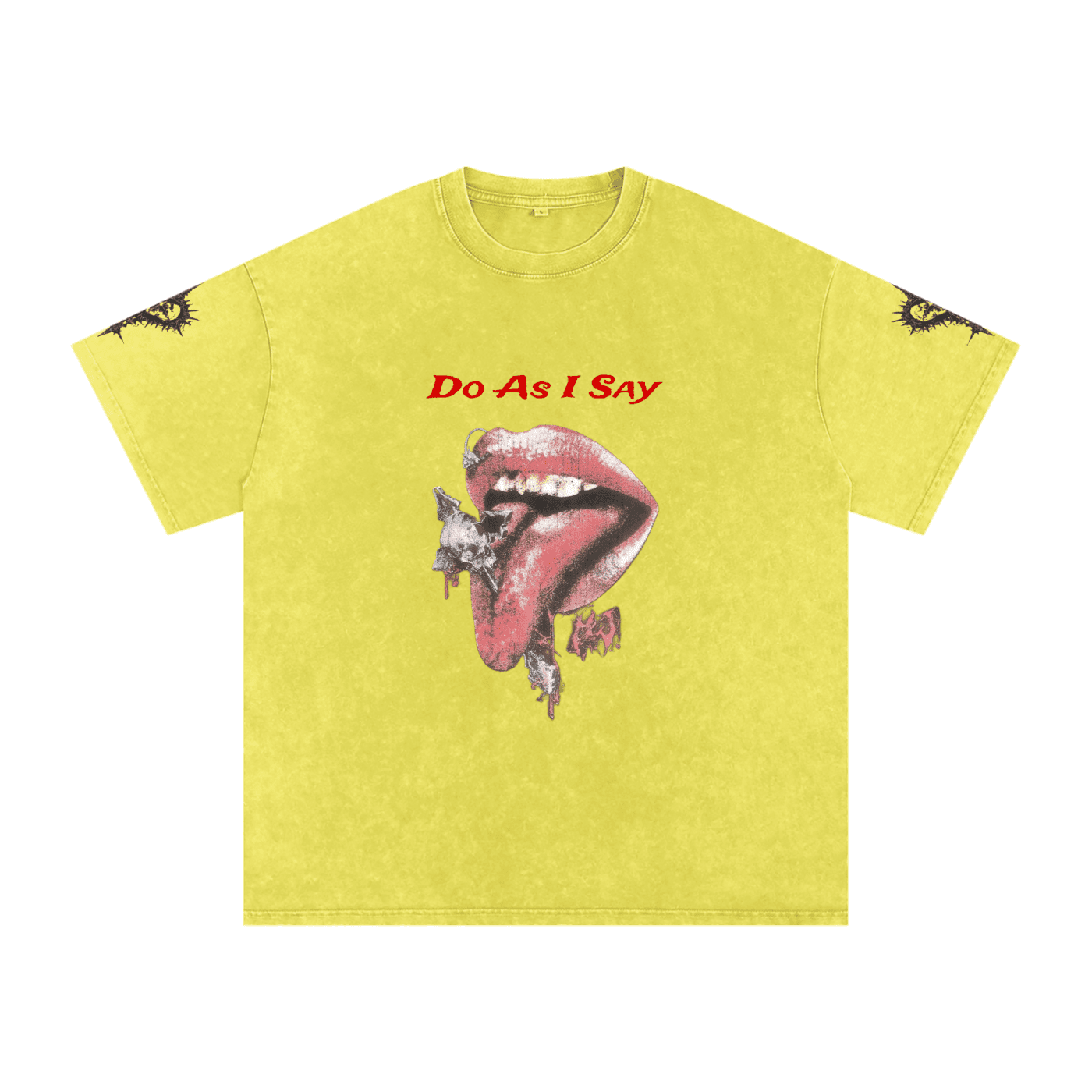 Do As I Say Washed Oversized Cotton T-Shirt - The Shadow Archive