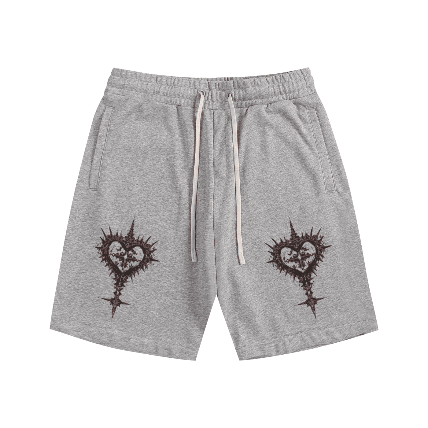 Queen of Hearts Cotton Shorts - The Shadow Archive