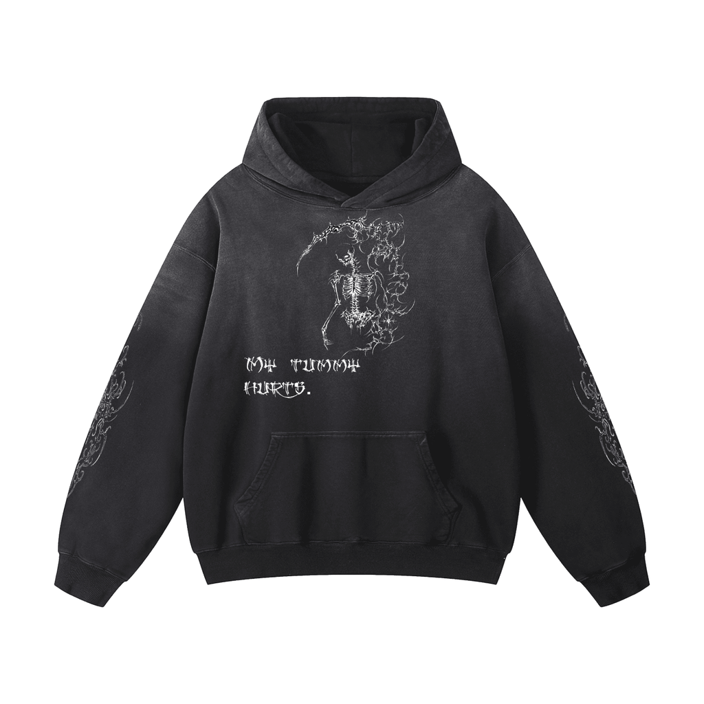 My Tummy Hurts Sunfade Oversized Hoodie - The Shadow Archive