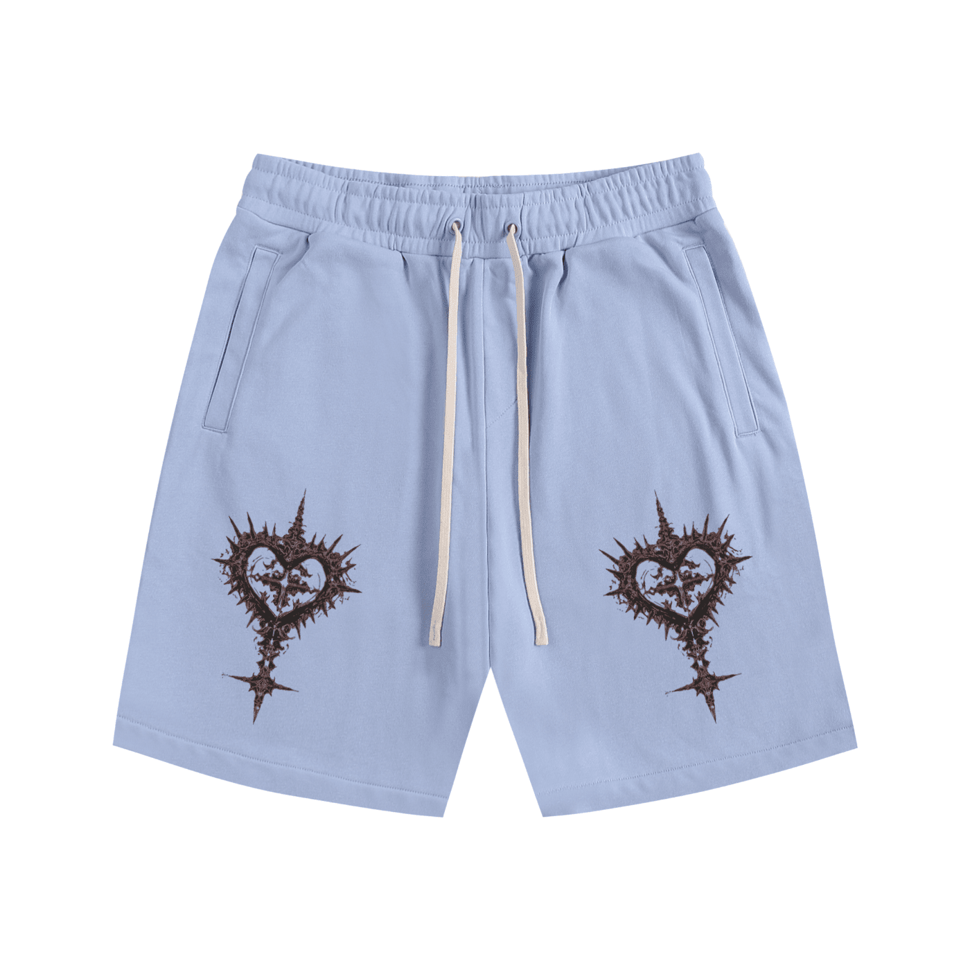 Queen of Hearts Cotton Shorts - The Shadow Archive