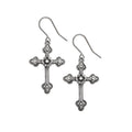 Gothic Devotion Cross Earrings - The Shadow Archive