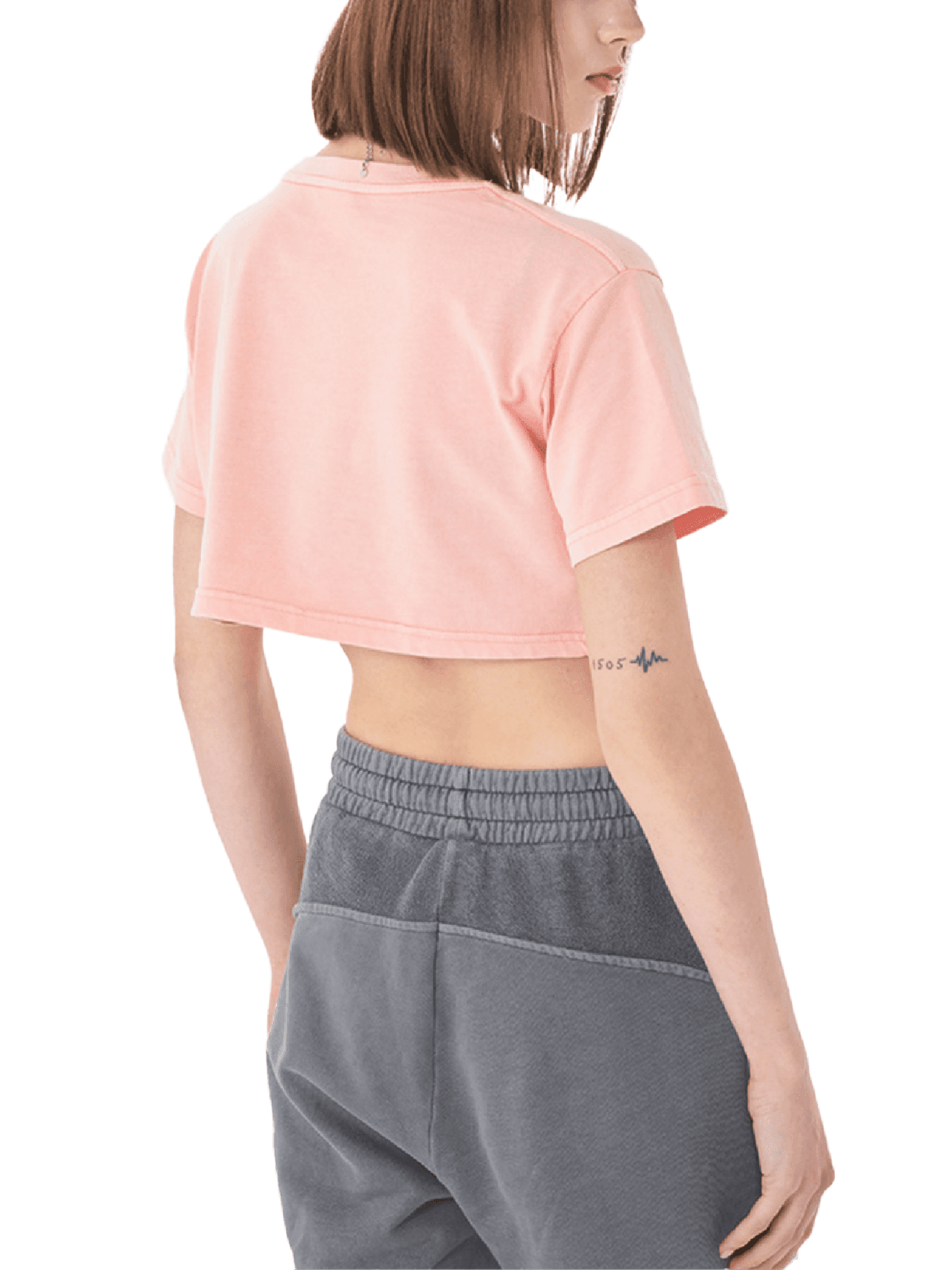Cyber Kitty Washed Crop Top - The Shadow Archive