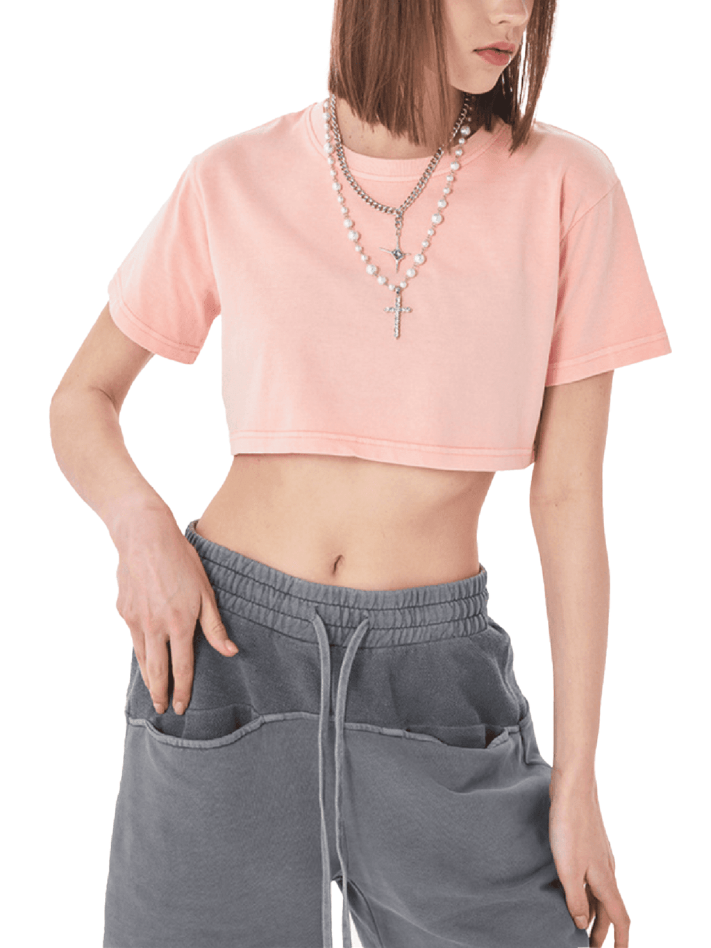 Psychosocial Washed Crop Top - The Shadow Archive