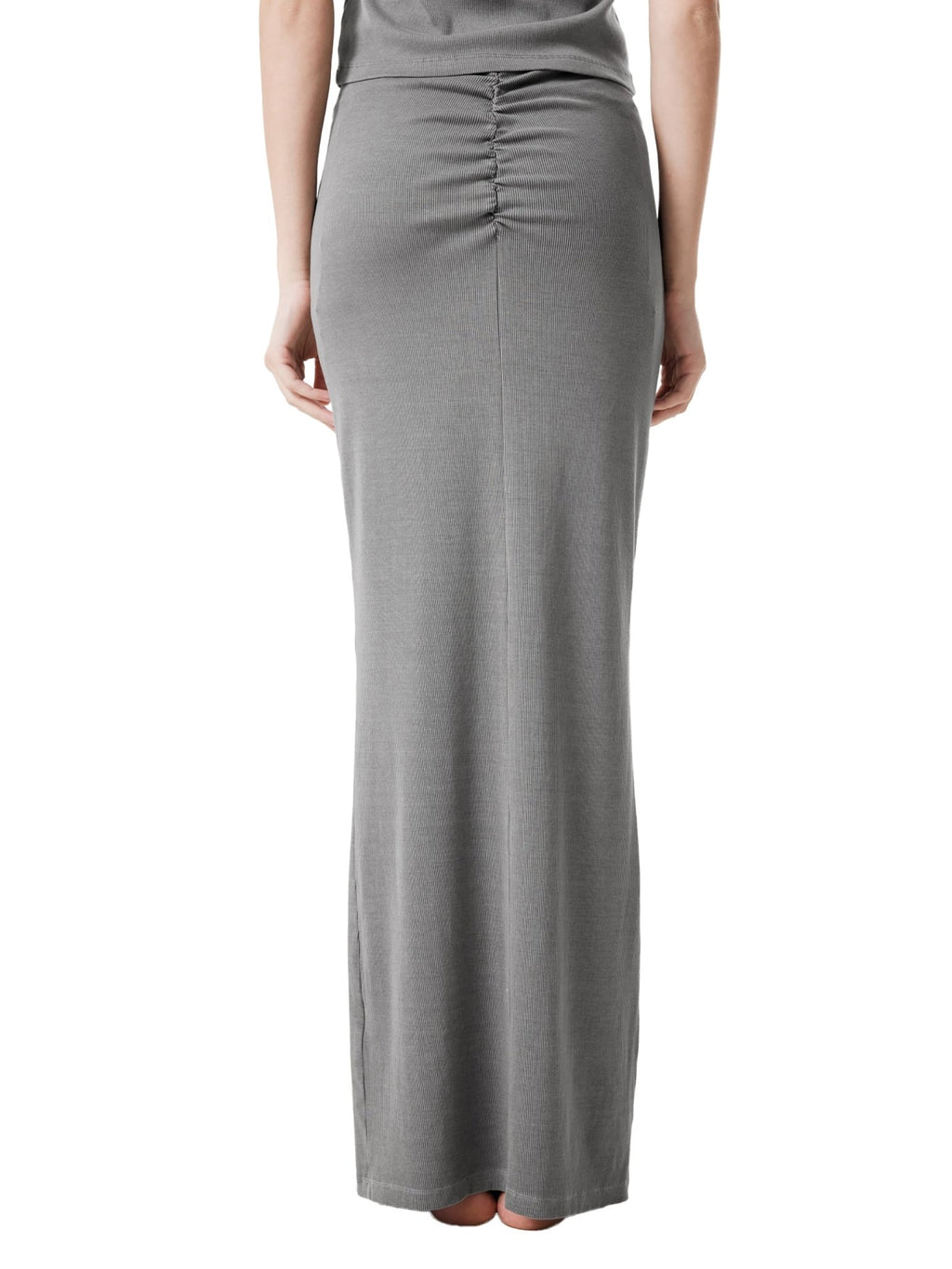 Dyed Washed Drawstring Maxi Skirt - The Shadow Archive