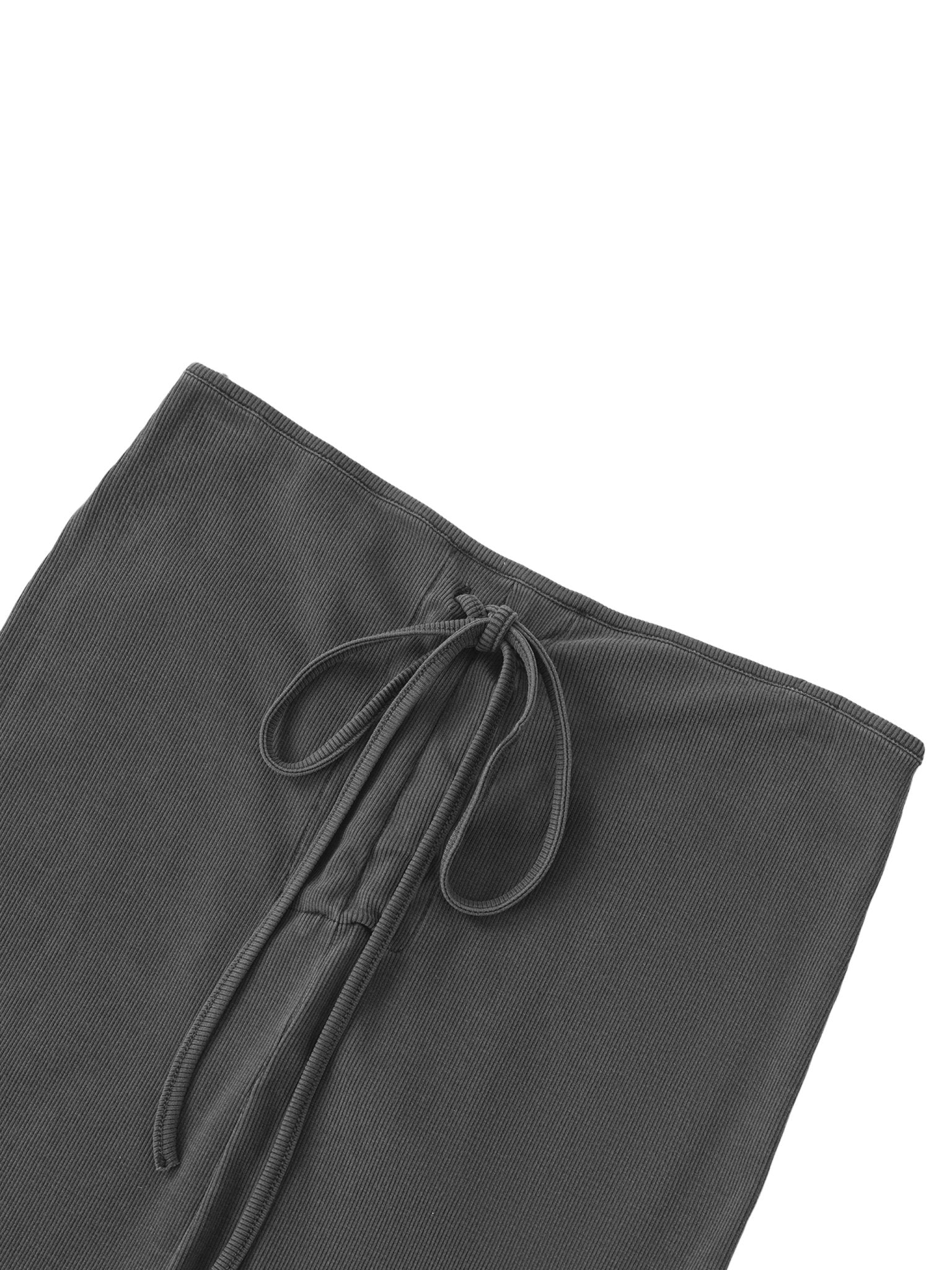 Dyed Washed Drawstring Maxi Skirt - The Shadow Archive