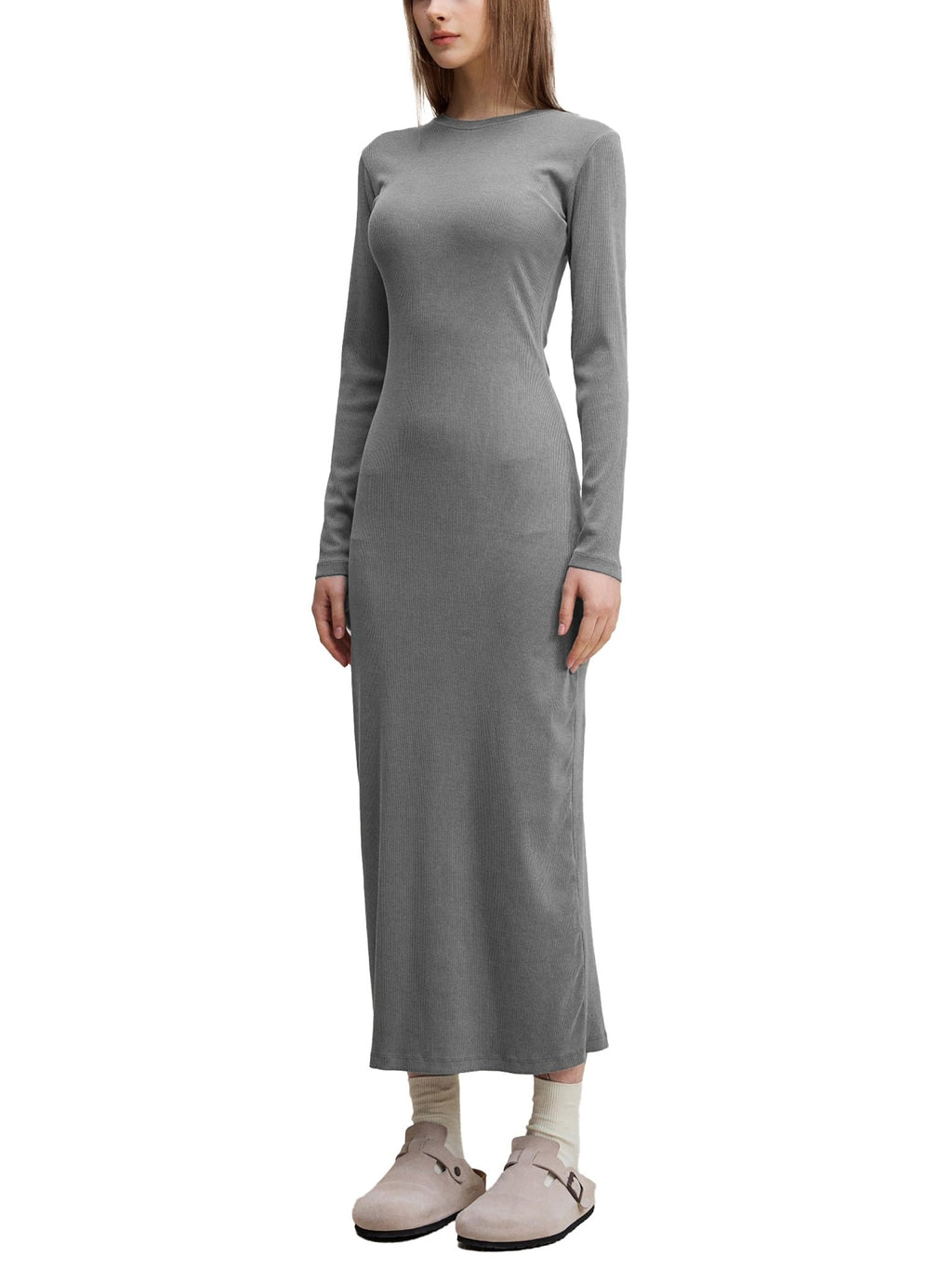 Dyed Washed Slit Maxi Dress - The Shadow Archive