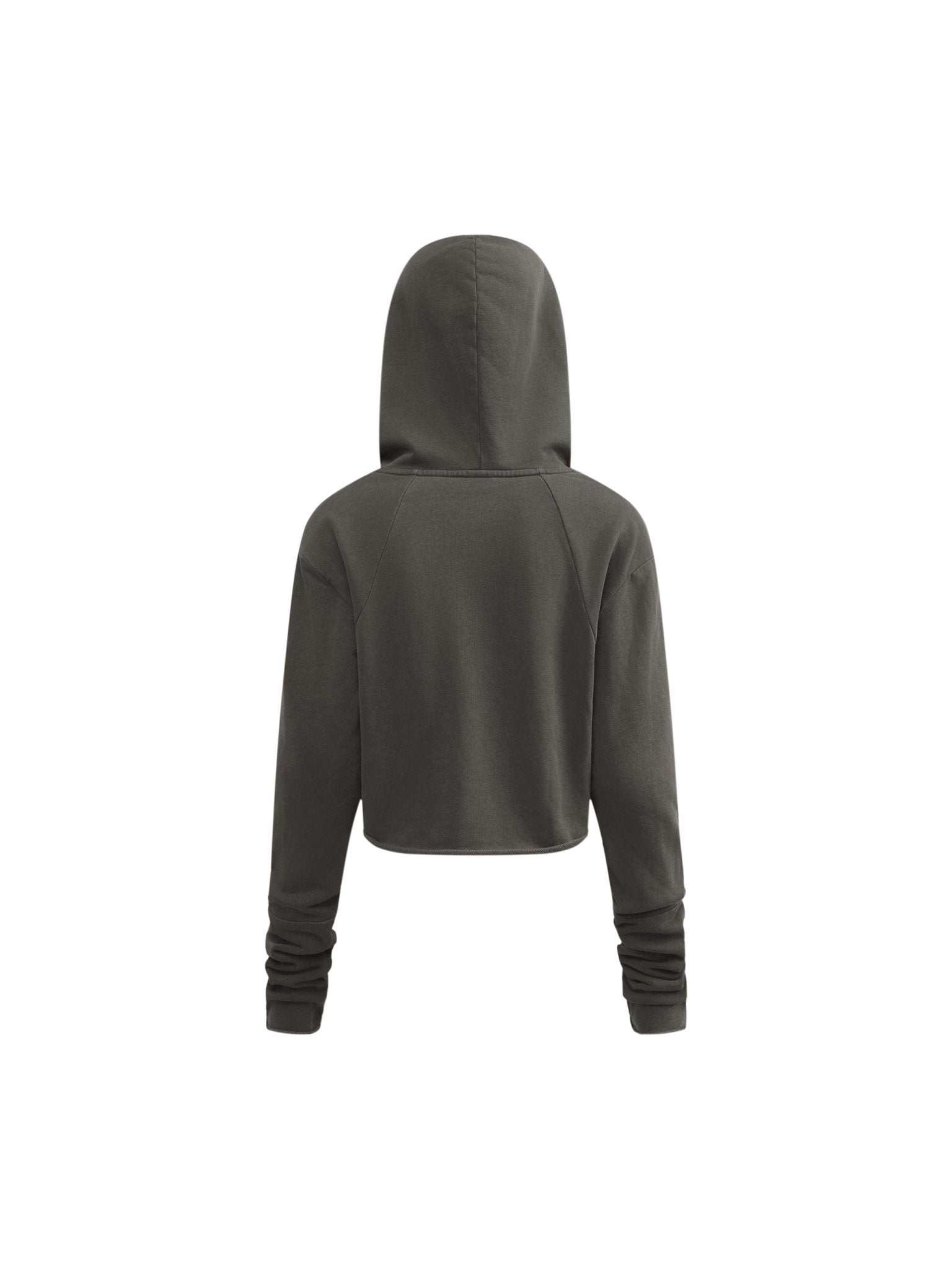 Gothic Washed Raw Edge Hoodie - The Shadow Archive