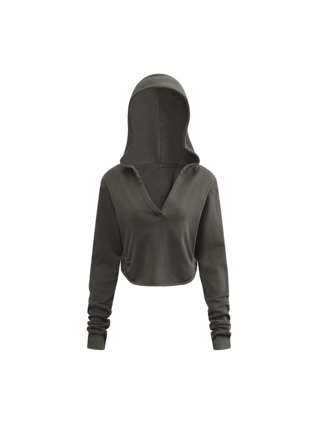 Gothic Washed Raw Edge Hoodie - The Shadow Archive