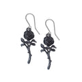The Romance of the Black Rose Earrings - The Shadow Archive