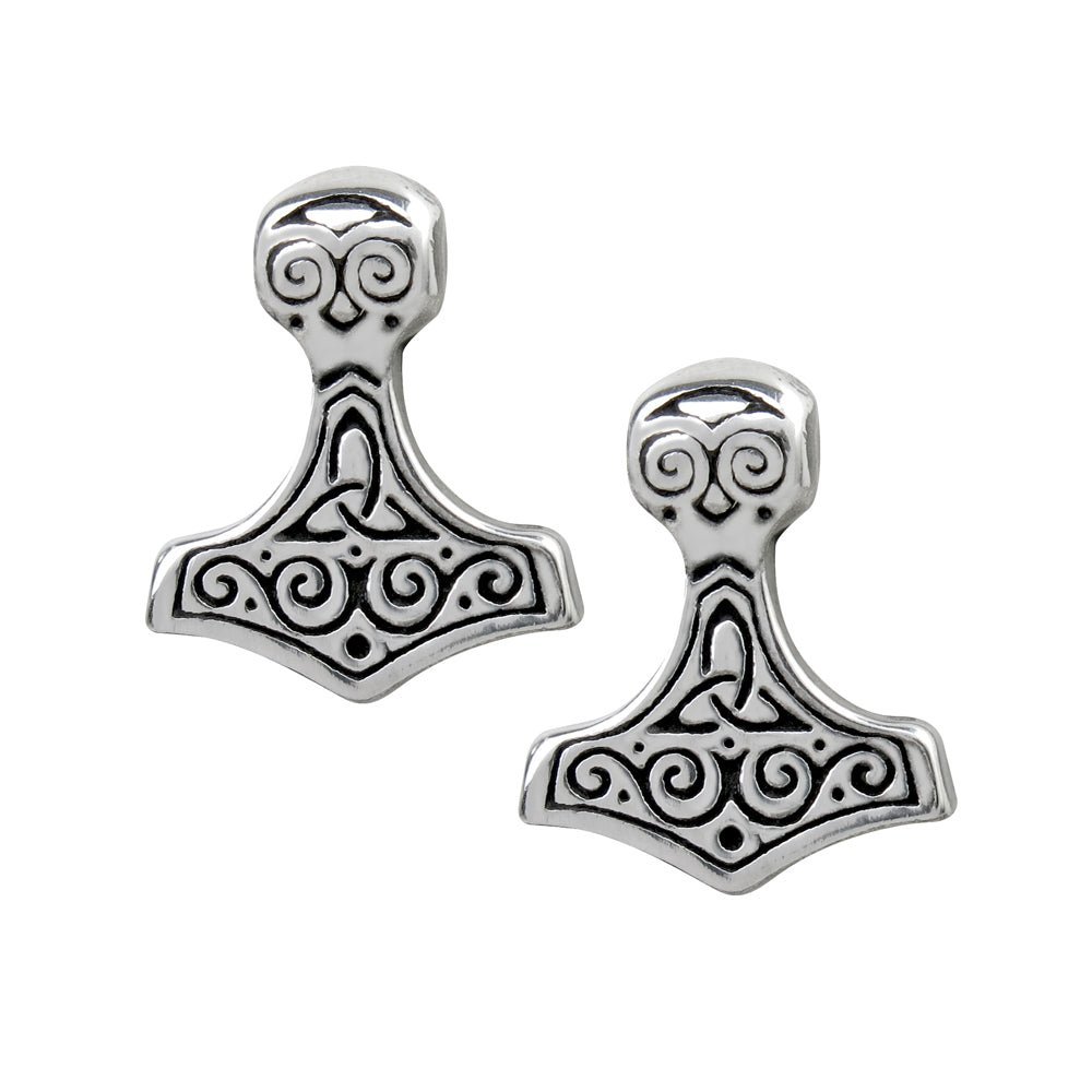 Thor Hammer Stud Earrings - The Shadow Archive