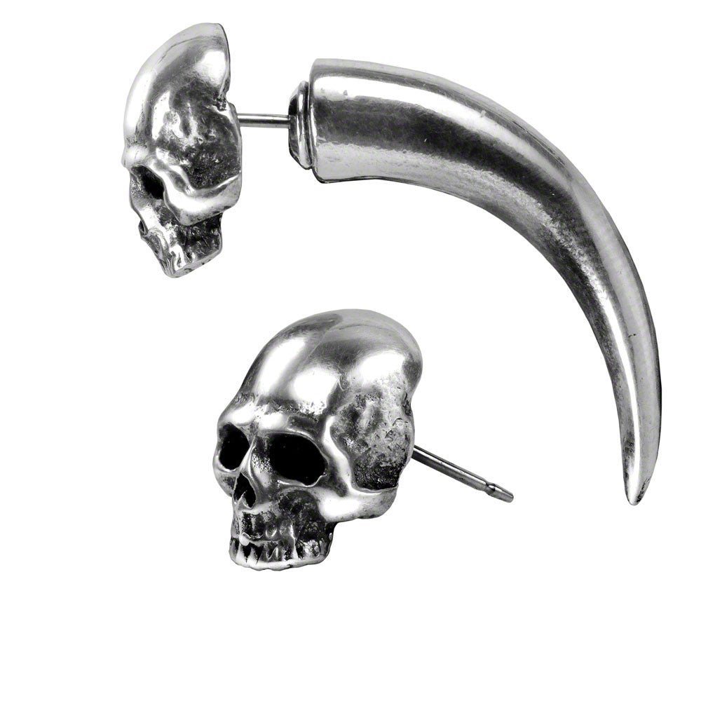 Tomb Skull Horn Earring - The Shadow Archive